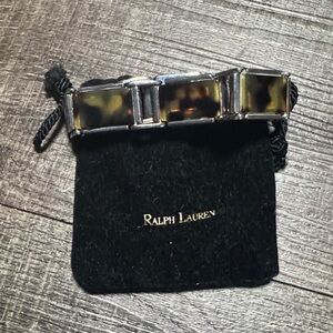 Vintage Ralph Lauren Silver Faux Tortoise Bracelet